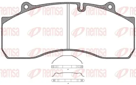 Комплект тормозных колодок, дисковый тормоз REMSA JCA107300