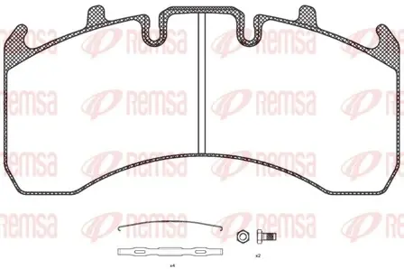 Комплект тормозных колодок, дисковый тормоз REMSA JCA115600