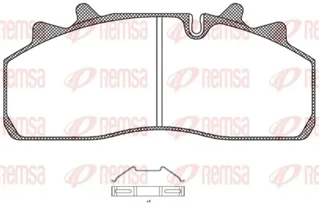 Комплект тормозных колодок, дисковый тормоз REMSA JCA125400