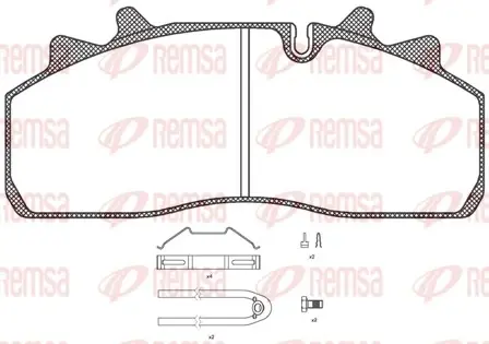 Комплект тормозных колодок, дисковый тормоз REMSA JCA125480