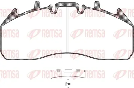Комплект тормозных колодок, дисковый тормоз REMSA JCA125700 (фото 1)