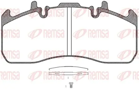 Комплект тормозных колодок, дисковый тормоз REMSA JCA131700