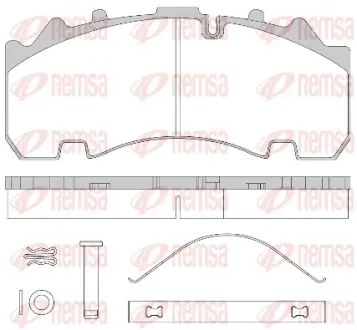 Комплект тормозных колодок, дисковый тормоз REMSA JCA155480