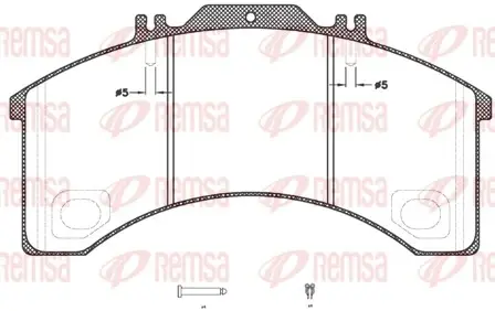 Комплект тормозных колодок, дисковый тормоз REMSA JCA49830