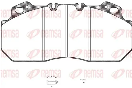 Комплект тормозных колодок, дисковый тормоз REMSA JCA62200