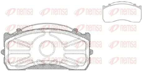 Комплект тормозных колодок, дисковый тормоз REMSA JCA81500