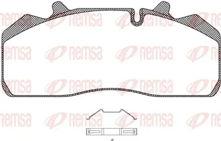 Комплект тормозных колодок, дисковый тормоз REMSA JCA89400