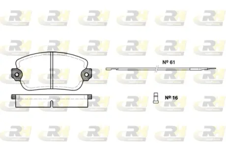 Гальмівні колодки дискові ROADHOUSE 202402