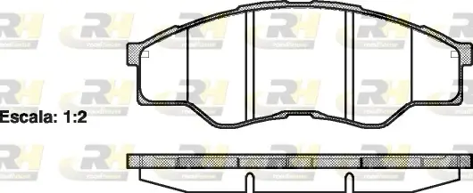 Комплект тормозных колодок, дисковый тормоз ROADHOUSE 2126600 (фото 1)