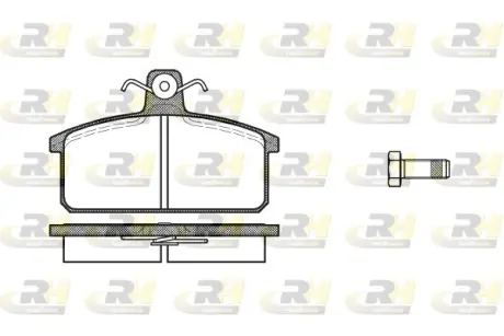 Комплект тормозных колодок, дисковый тормоз ROADHOUSE 212800