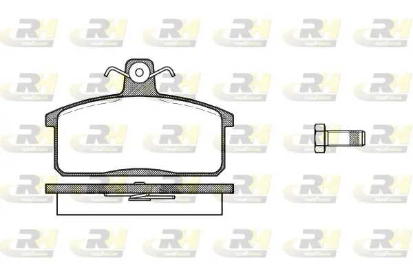 Комплект тормозных колодок, дисковый тормоз ROADHOUSE 212840 (фото 1)