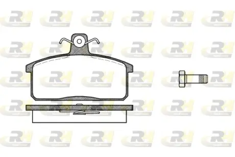 Комплект тормозных колодок, дисковый тормоз ROADHOUSE 212840