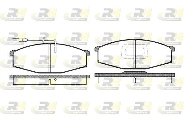 Комплект тормозных колодок, дисковый тормоз ROADHOUSE 212902 (фото 1)