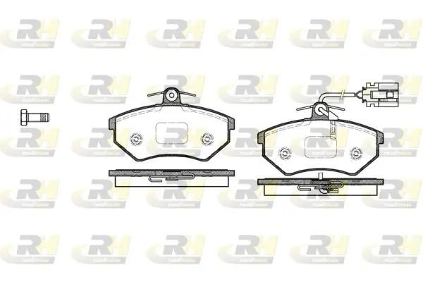 Комплект тормозных колодок, дисковый тормоз ROADHOUSE 213482 (фото 1)
