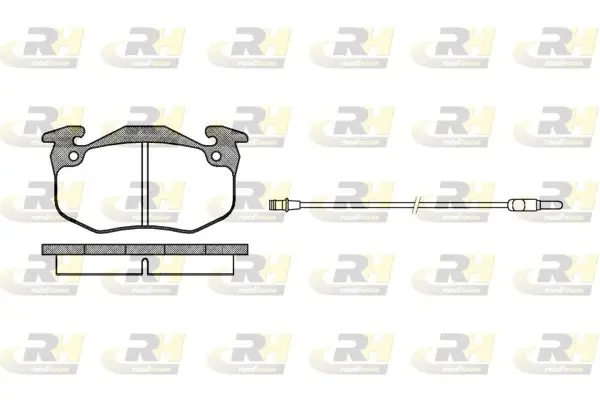 Комплект тормозных колодок, дисковый тормоз ROADHOUSE 214432 (фото 1)