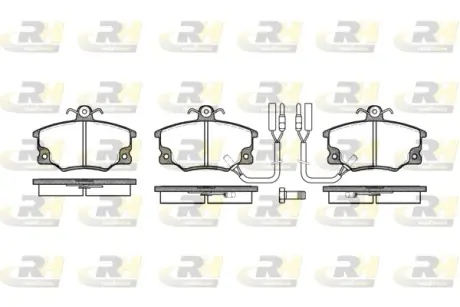 Комплект тормозных колодок, дисковый тормоз ROADHOUSE 214622