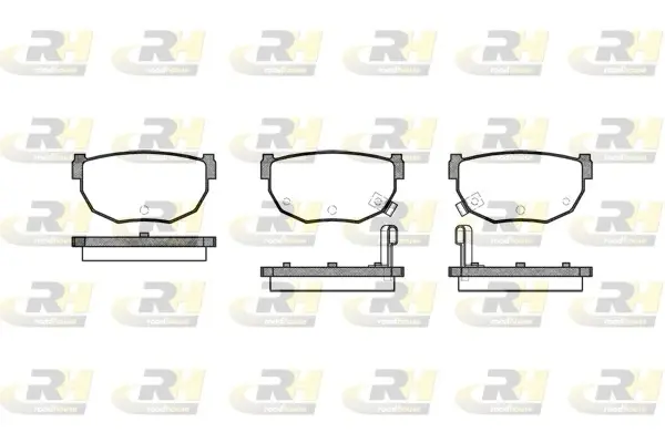 Комплект тормозных колодок, дисковый тормоз ROADHOUSE 215122 (фото 1)