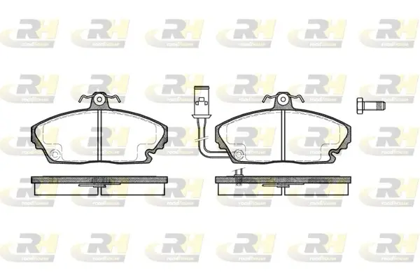 Комплект тормозных колодок, дисковый тормоз ROADHOUSE 225001 (фото 1)