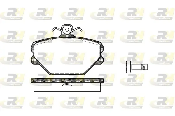 Комплект тормозных колодок, дисковый тормоз ROADHOUSE 226400 (фото 1)