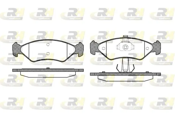 Комплект тормозных колодок, дисковый тормоз ROADHOUSE 228530 (фото 1)