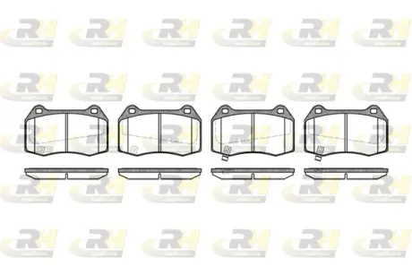 Комплект тормозных колодок, дисковый тормоз ROADHOUSE 244132
