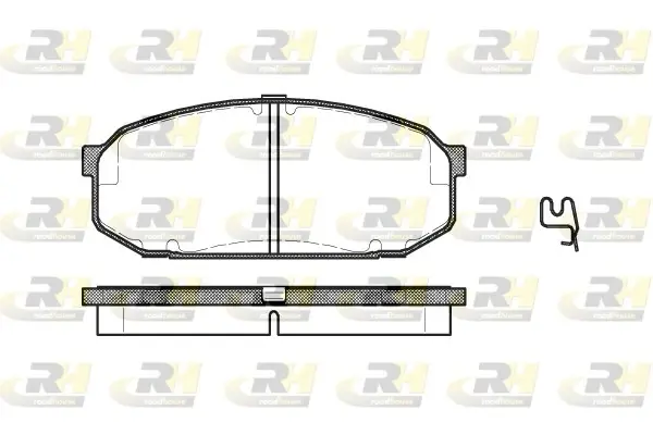 Комплект тормозных колодок, дисковый тормоз ROADHOUSE 250402 (фото 1)