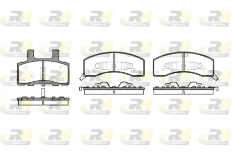 Комплект тормозных колодок, дисковый тормоз ROADHOUSE 253002