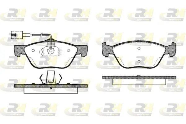 Комплект тормозных колодок, дисковый тормоз ROADHOUSE 258942 (фото 1)