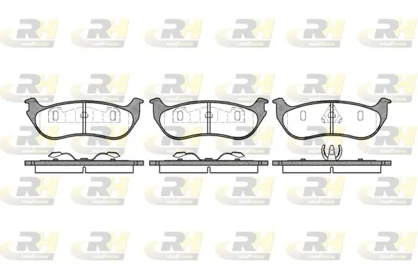Комплект тормозных колодок, дисковый тормоз ROADHOUSE 262875 (фото 1)