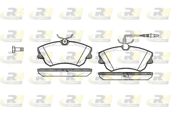 Комплект тормозных колодок, дисковый тормоз ROADHOUSE 263802 (фото 1)