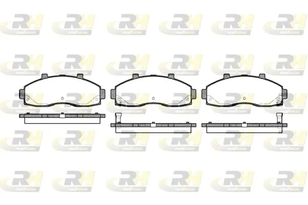 Комплект тормозных колодок, дисковый тормоз ROADHOUSE 266202 (фото 1)
