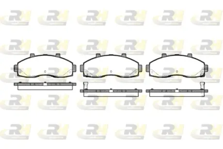 Комплект тормозных колодок, дисковый тормоз ROADHOUSE 266202