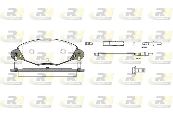 Комплект тормозных колодок, дисковый тормоз ROADHOUSE 282704 (фото 1)