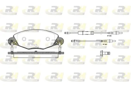 Комплект тормозных колодок, дисковый тормоз ROADHOUSE 282704