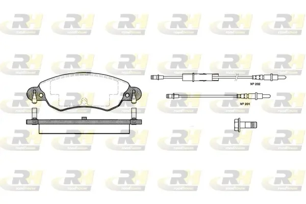 Комплект тормозных колодок, дисковый тормоз ROADHOUSE 282904 (фото 1)