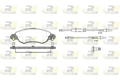Комплект тормозных колодок, дисковый тормоз ROADHOUSE 282904