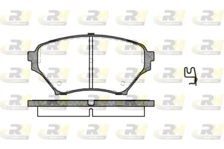 Комплект тормозных колодок, дисковый тормоз ROADHOUSE 285002