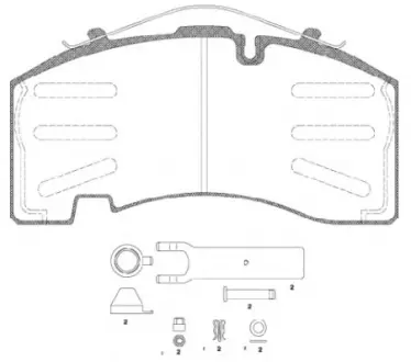 Комплект тормозных колодок, дисковый тормоз ROADHOUSE JSX2107480