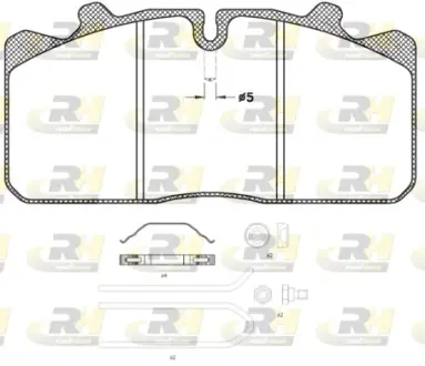 Комплект тормозных колодок, дисковый тормоз ROADHOUSE JSX265830
