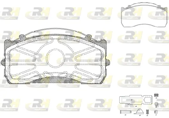 Комплект тормозных колодок, дисковый тормоз ROADHOUSE JSX281580 (фото 1)