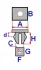 Монтажне гніздо (застосування: кришка, кількість штук в упаковці: 10 шт) SEAT CORDOBA 6L, IBIZA III 6L, LEON 1M, TOLEDO II 1M VW BORA, GOLF III, GOLF IV, GOLF V, LUPO, PASSAT B5 01.91-11.09 ROMIX ROMC60303 (фото 2)