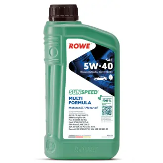 Олива 5W40 SUNSPEED MULTI FORMULA (1L) (MB 229.51/VW 505 00/505 01/BMW LL-04/RN0710/0700) ROWE 4920138-0010-99