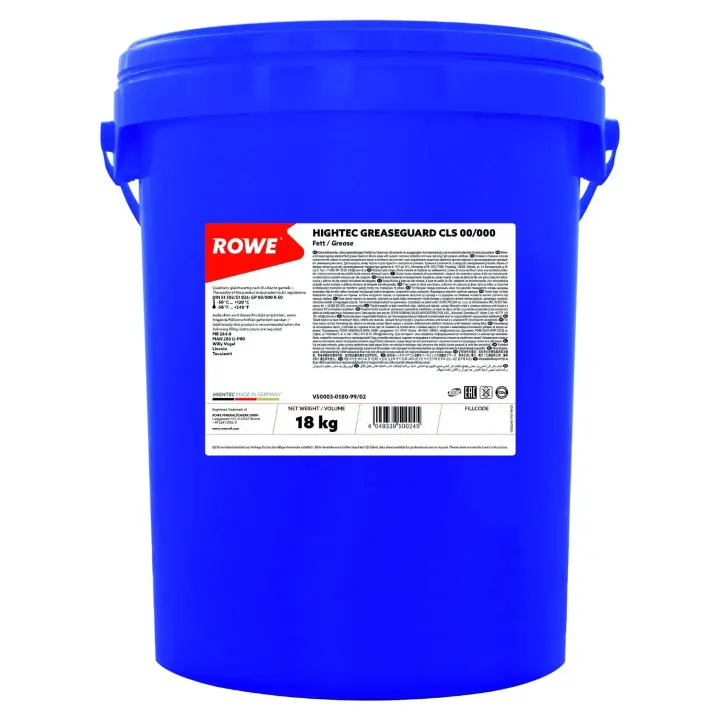 змазка для підшипників HIGHTEC GREASEGUARD CLS 00/000 (18Kg) GP00/000K-50 -50 °C до+120 °C (зелена/мінеральна) ROWE 50003018099 - фото 1