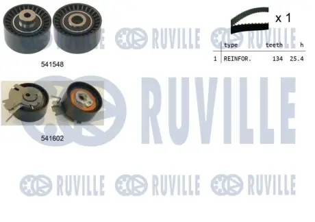 К-кт ГРМ PSA C2 1.6 VTS 206+ 1.6 16v C3 Pluriel 1.6 16v Berlingo (B9) 1.6 16v Partner 08 1.6 16v 307 1.6 16v RUVILLE 550286