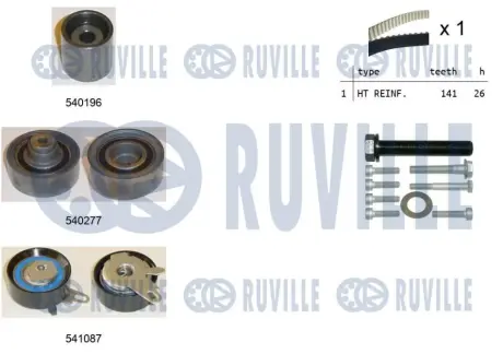 К-кт ГРМ VAG Crafter 2.5 TDI 06- RUVILLE 550504