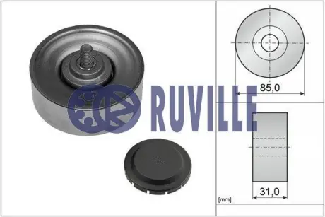 Паразитный / ведущий ролик, поликлиновой ремень RUVILLE 55087