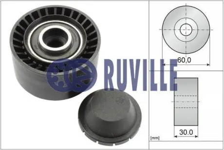 Паразитный / ведущий ролик, поликлиновой ремень RUVILLE 55247