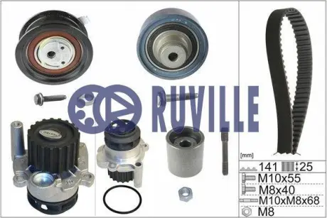 Водяной насос + комплект зубчатого ремня RUVILLE 55491733