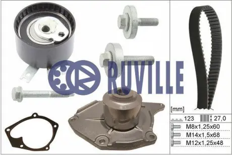 Водяной насос + комплект зубчатого ремня RUVILLE 55581702