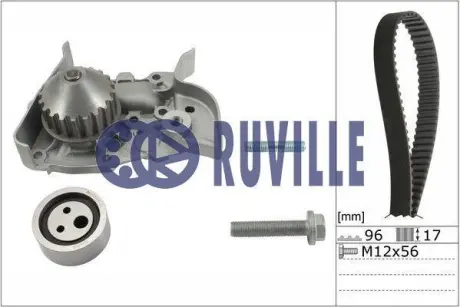 Водяной насос + комплект зубчатого ремня RUVILLE 55622701